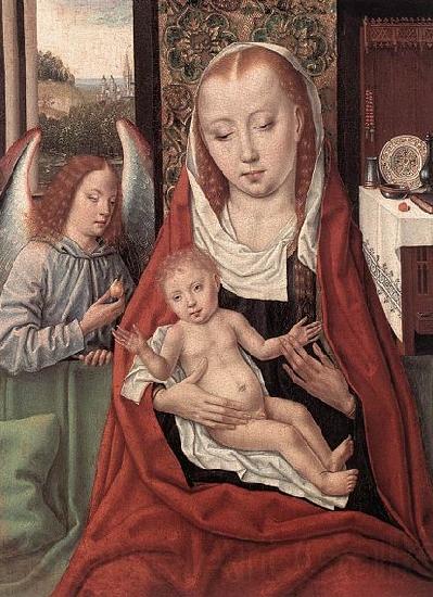 Master of the Legend of St. Lucy Virgin and Child with an Angel Norge oil painting art